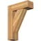 Ekena Millwork Traditional Block Rough Sawn Bracket w/ Offset Brace, Western Red Cedar, 8"W x 24"D x 32"H BKT0806X24X32TRA05RWR - alternate 1